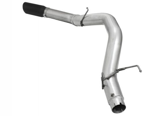 Alternative view of aFe MACHForce XP 5in DPF-Back SS Exhaust Dodge RAM 13-14 6.7L (td) Mega Cab w/ Black Tip