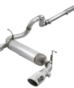 aFe Rebel Series 409 Stainless Steel Cat-Back Exhaust 18-21 Jeep Wrangler JL 2.0L (t) - Polished Tip