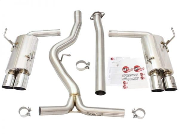 aFe Takeda 3in SS Exhaust Cat-Back 15-16 Subaru WRX/STI 2.0L/2.5L Polished Tips - Image 4