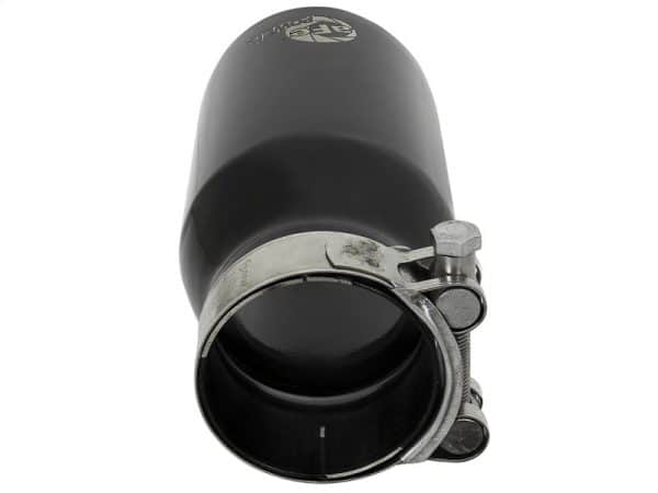 aFe MACH Force-Xp Universal 409 SS Single-Wall Clamp-On Exhaust Tip - Black - Image 5
