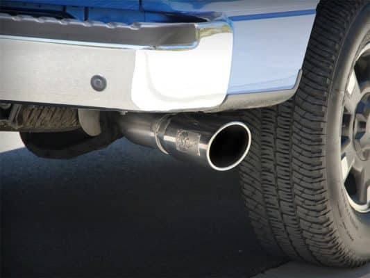 Alternative view of aFe MACHForce XP Exhaust Cat-Back SS-409 4in Polished Tip 11-12 Ford F-150 EcoBoost V6-3.5L (tt)