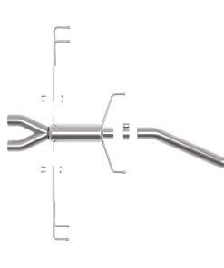 Alternative view of aFe Takeda 2.5in 304SS Axle-Back Exhaust System 17-19 Honda Civic Type R L4-2.0L (t) - Black Tip