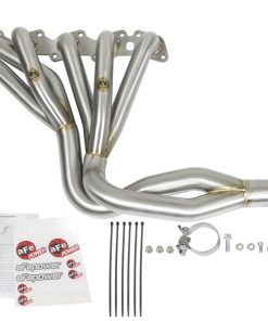 Alternative view of aFe Power Twisted Steel Long Tube Header & Connection Pipes (Street Series) 01-16 Nissan Patrol