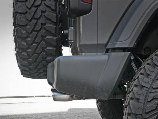 Alternative view of aFe Rebel Series 2.5in. 304 SS C/B Exhaust System 2018 Jeep Wrangler (JL) V6-3.6L - Polished Tip