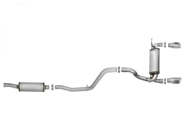 aFe Rebel Series 2.5in 409 SS Cat-Back Exhaust w/ Polished Tips 2018+ Jeep Wrangler (JL) V6 3.6L - Image 7