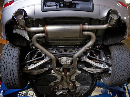 Alternative view of aFe Vulcan Series 2.5in 304SS Cat-Back Exhaust 11-19 Jeep Grand Cherokee (WK2) 5.7L w/ Polished Tips