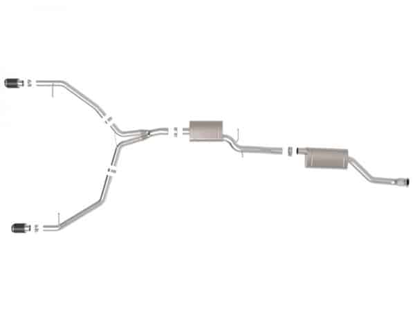 afe MACH Force-Xp 13-16 Audi Allroad L4 SS Cat-Back Exhaust w/ Carbon Tips - Image 3
