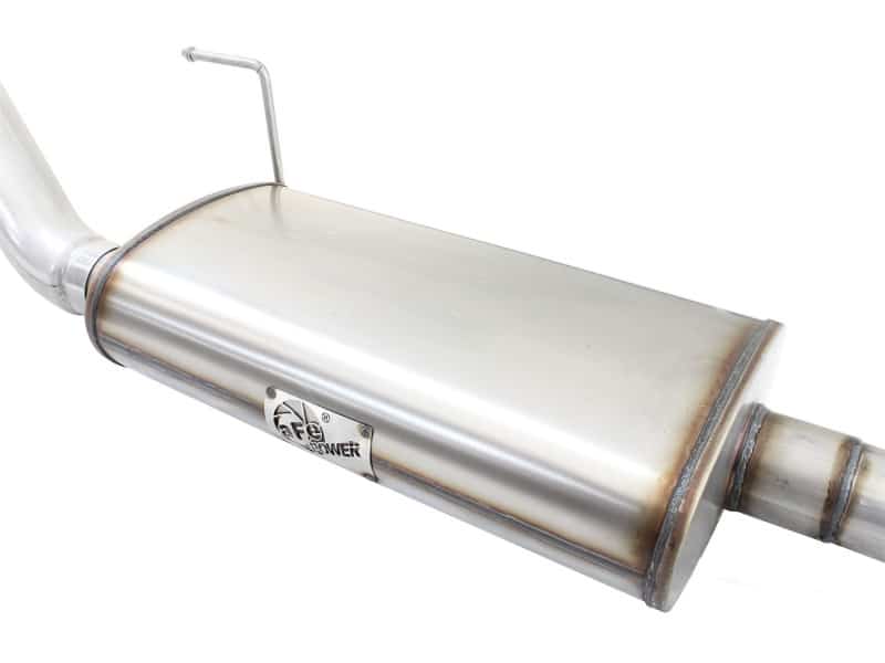 aFe MACHForce XP Exhaust 3in-3.5in SS Single Side Ext CB w/ Polished Tips 15 Ford F150 V8 5.0L CC/SB - Image 5