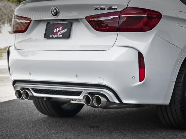 aFe MACH Force-Xp 3.5in. 304 SS C/B Exhaust w/o Muffler 15-18 BMW X5 M V8-4.4L (tt) - Polished Tip - Image 3