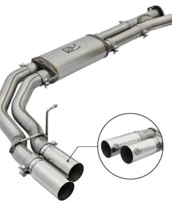 aFe POWER Rebel Series 3in 409 SS Cat Back Exhaust w/ Polished Tips 17 Ford F-150 Raptor V6-3.5L