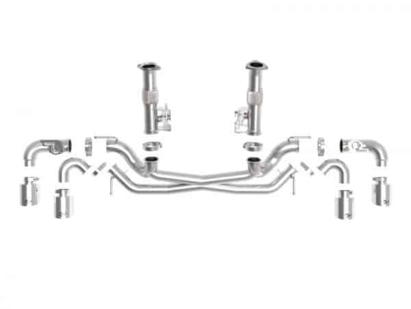 AFe MACH Force-Xp 304 Stainless Steel Cat-Back Exhaust Polished 2020 Chevrolet Corvette C8 - Image 2