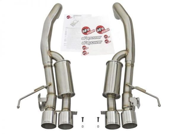 aFe MACHForce XP 3in-2 1/2in Axle Back 304SS Exhaust w/ Polished Tips 15-17 Chevy Corvette Z06 - Image 6