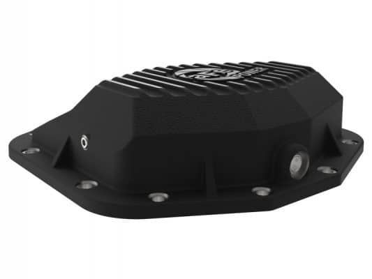 Alternative view of aFe POWER 21-22 Ram 1500 TRX Hemi V8 6.2L (sc) PRO Series Rear Differential Cover Black w/ Machined