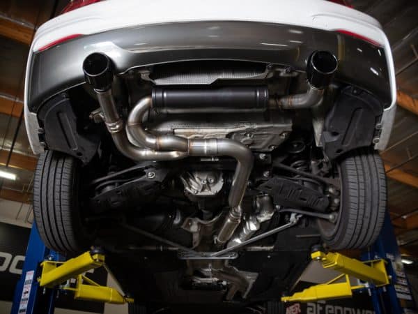 aFe MACHForce XP 3in to 2.5in 304 SS Cat-Back Exhaust w/ Polished Tips 14-16 BMW M235i - Image 6