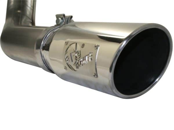 aFe MACHForce XP Exhaust Cat-Back SS-409 4in Polished Tip 11-12 Ford F-150 EcoBoost V6-3.5L (tt) - Image 6