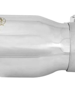 Alternative view of aFe MACH Force-Xp 2.5in Inlet x 3-1/2in Outlet x 6in Length 2.5in 304 Stainless Steel Exhaust Tip