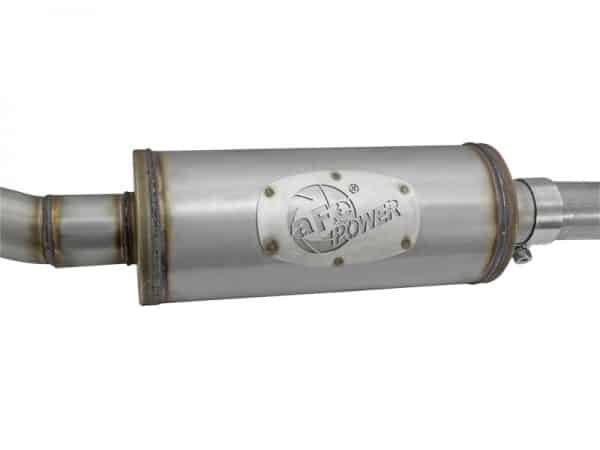 aFe Rebel Series CB 2.5in Dual Center Exit SS Exhaust w/ Polish Tip 07-15 Jeep Wrangler 3.6L/3.8L V6 - Image 3