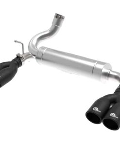 aFe Vulcan Series 2.5in 304 SS Axle-Back Exhaust Black 07-18 Jeep Wrangler (JK) V6-3.6/3.8L