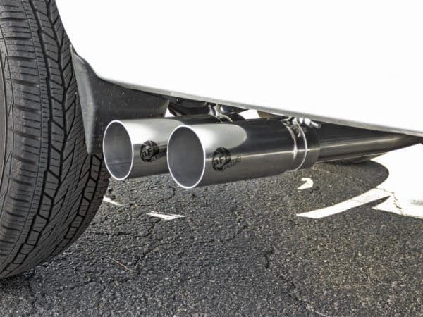 aFe Rebel Series CB 3in Middle Side Exit SS Exht w/Polish Tips 09-16 Chevy Silverado/GMC Sierra 1500 - Image 2