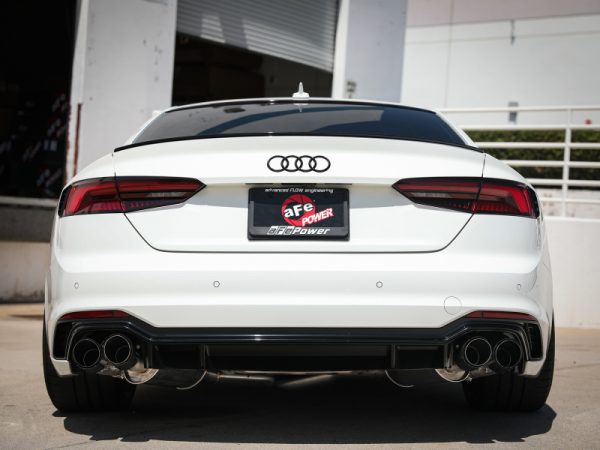 aFe 18-20 Audi RS5 Coupe MACH Force-Xp 3in to 2.5in 304 SS Axle-Back Exhaust System-Quad Carbon Tips - Image 4