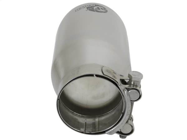 aFe MACH Force-Xp Universal 304 SS Single-Wall Clamp-On Exhaust Tip - Polished - Image 4