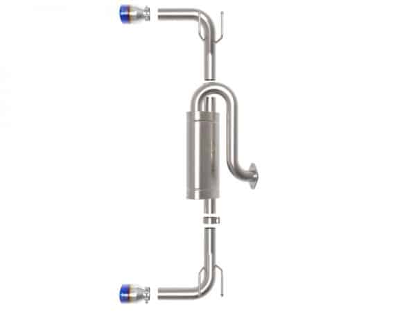aFe 19-22 Mazda 3 L4 2.5L Takeda 3in to 2-1/2in 304 SS Axle-Back Exhaust w/ Blue Flame Tip - Image 3
