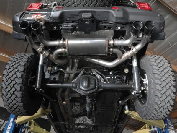 aFe Vulcan Series 2.5in 304SS Cat-Back Exhaust 2021+ Jeep Wrangler 392 6.4L w/ Black Tips - Image 4