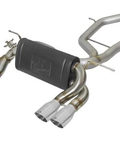 aFe MACH Force-Xp 2-1/2in SS Axle Back Exhaust w/Polished Tips 15+ BMW M3/M4 (F80/F82) L6 3.0L (tt)