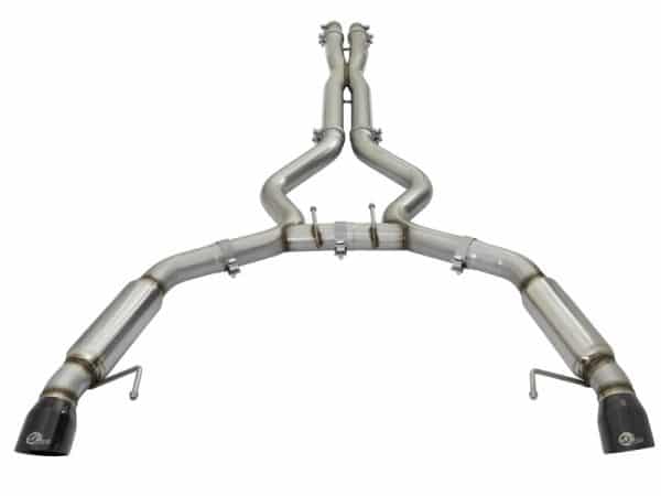aFe MACHForce XP 3in 304 SS Sport Tone Cat-Back w/ Black Tips 15-17 Ford Mustang V6-3.7L/V8-5.0L - Image 4