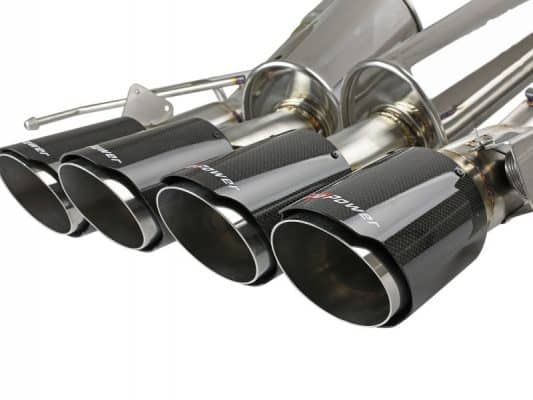 Alternative view of aFe MACH Force-Xp Axle-Back Exhaust System w/ Carbon Fiber Tips Chevrolet Corvette (C7) 14-19 6.2L