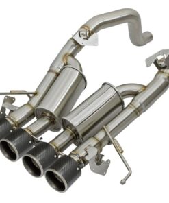 aFe MACHForce XP 3in -2 1/2in Axle Back SS Exhaust w/Carbon Fiber Tips 14-17 Chevy Corvette V8 6.2L