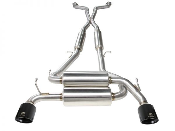 aFe Takeda 2-1/2 in 304 SS Cat-Back Exhaust System Infiniti G37 08-13/Q60 14-15 V6-3.7 w/ Black Tips - Image 3