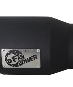 Alternative view of aFe MACHForce XP 5in 304 Stainless Steel Exhaust Tip 5 In x 7 Out x 12L in Bolt On Right - Black