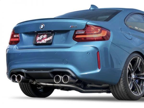 aFe MACHForce XP 3in - 2 1/2in Axle Back 304SS Exhaust w/ Carbon Fiber Tips 16-17 BMW M2 (f87) - Image 2