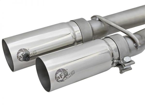aFe POWER Rebel Series 2-1/2in 409 SS Cat Back Exhaust w/ Polished Tips 16-17 Nissan Titan V8 5.6L - Image 7