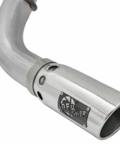 Alternative view of aFe LARGE Bore HD Exhausts 4in DPF-Back SS-409 2016 Nissan Titan XD V8-5.0L CC/SB (td)