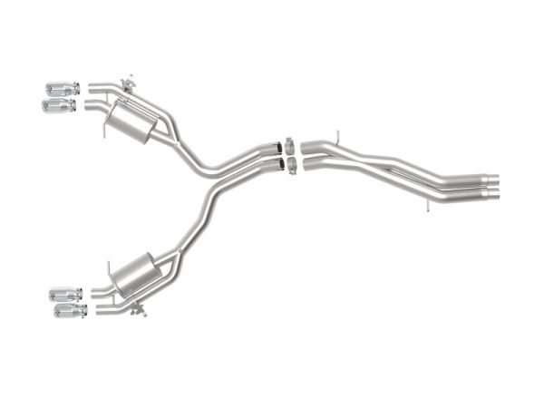 aFe 18-20 Audi RS5 Coupe MACH Force-Xp 3in to 2.5in 304 SS Axle-Back Exhaust System-Quad Polish Tips - Image 2