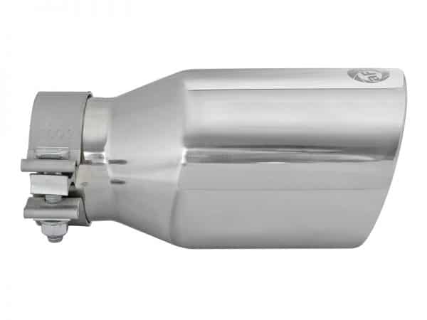 aFe MACH Force-Xp Univ 304 SS Double-Wall Clamp-On Exhaust Tip - Polished - 3in Inlet - 4.5in Outlet - Image 2