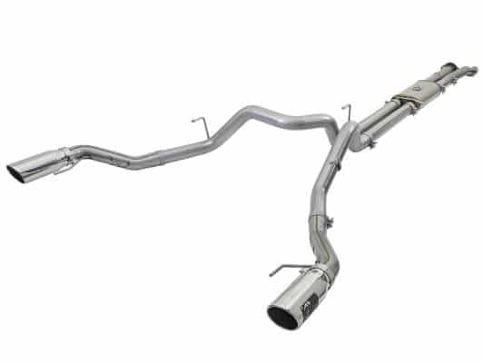 aFe MACHForce XP Exhaust Cat-Back SS-409 2017 Ford F-150 Raptor V6-3.5L (tt) w/ Polished Tips
