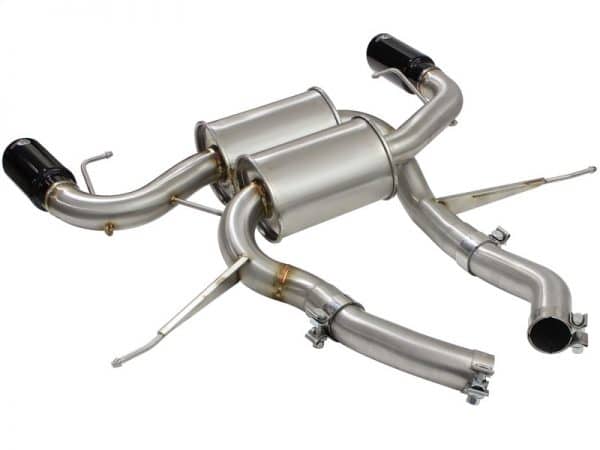 aFe MACHForce XP 2.5in Axle Back Stainless Exhaust w/ Black Tips 07-13 BMW 335i 3.0L L6 (E90/92) N55 - Image 6