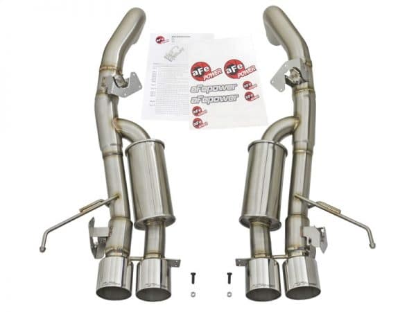 aFe MACHForce XP 3in-2 1/2in Axle Back 304SS Exhaust w/ Polished Tips 14-17 Chevy Corvette V8-6.2L - Image 3