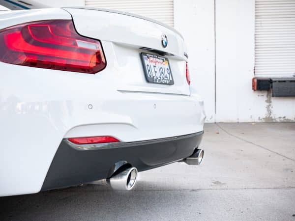 aFe MACHForce XP 3in to 2.5in 304 SS Cat-Back Exhaust w/ Polished Tips 14-16 BMW M235i - Image 4