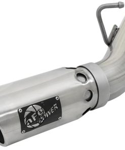 Alternative view of aFe ATLAS 4in DPF-Back Alum Steel Exhaust System w/Dual Exit Polished Tip 2017 GM Duramax 6.6L (td)