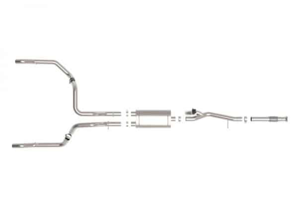 aFe Gemini XV 3in 304 SS Cat-Back Exhaust w/ Cutout 19-21 GM Silverado/Sierra 1500 V8 - Image 5