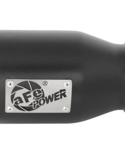 Alternative view of aFe MACH Force-Xp 409 SS Exhaust Tip Black (Left Side) 3in In x 4-1/2in Out x 9in L Clamp-On