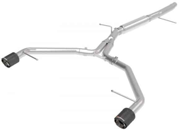 aFe 17-19 Audi A4 (L4-2.0L) MACH Force-Xp  Stainless Steel Axle-Back Exhaust System - Carbon Tip - Image 4