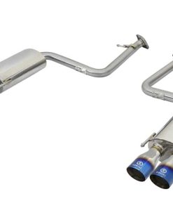 aFe Takeda 16-17 Lexus RC 200T 2.0L (t) 2in. SS Axle-Back Exhaust System w/Polished Blue Tips