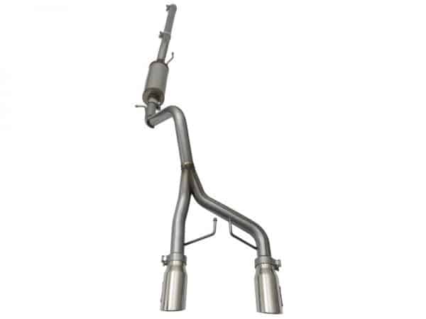 aFe Rebel Series CB 2.5in Dual Center Exit SS Exhaust w/ Polish Tip 07-15 Jeep Wrangler 3.6L/3.8L V6 - Image 2