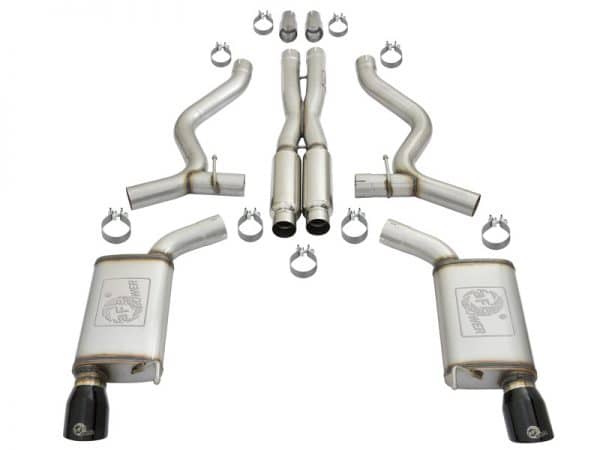 aFe MACHForce XP 3in 304 SS Loud Tone Cat-Back w/ Black Tips 15-17 Ford Mustang V6-3.7L/V8-5.0L - Image 9
