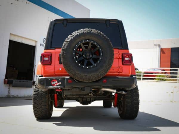 aFe 20-21 Jeep Wrangler Large Bore-HD 3in 304 Stainless Steel DPF-Back Exhaust System - Black Tip - Image 5